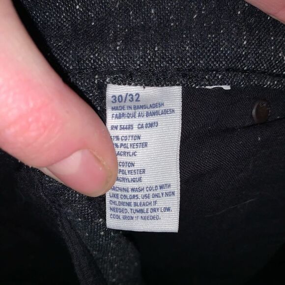 American Eagle black space dye wool lined 30x32 slacks - Picture 2 of 3